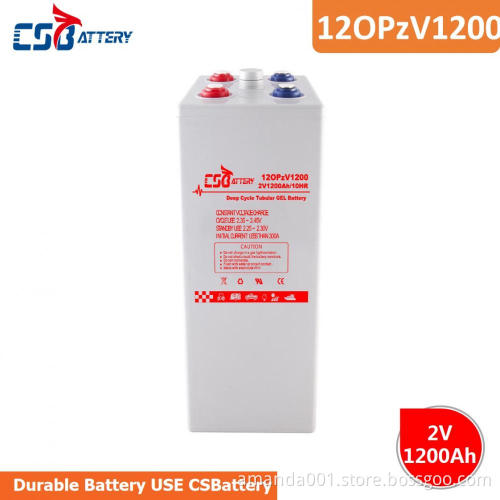 CSBattery 2v1200ah solar-storage gel OPzV Battery for Solar/wind-power-station/power-Inverter/motorcycle